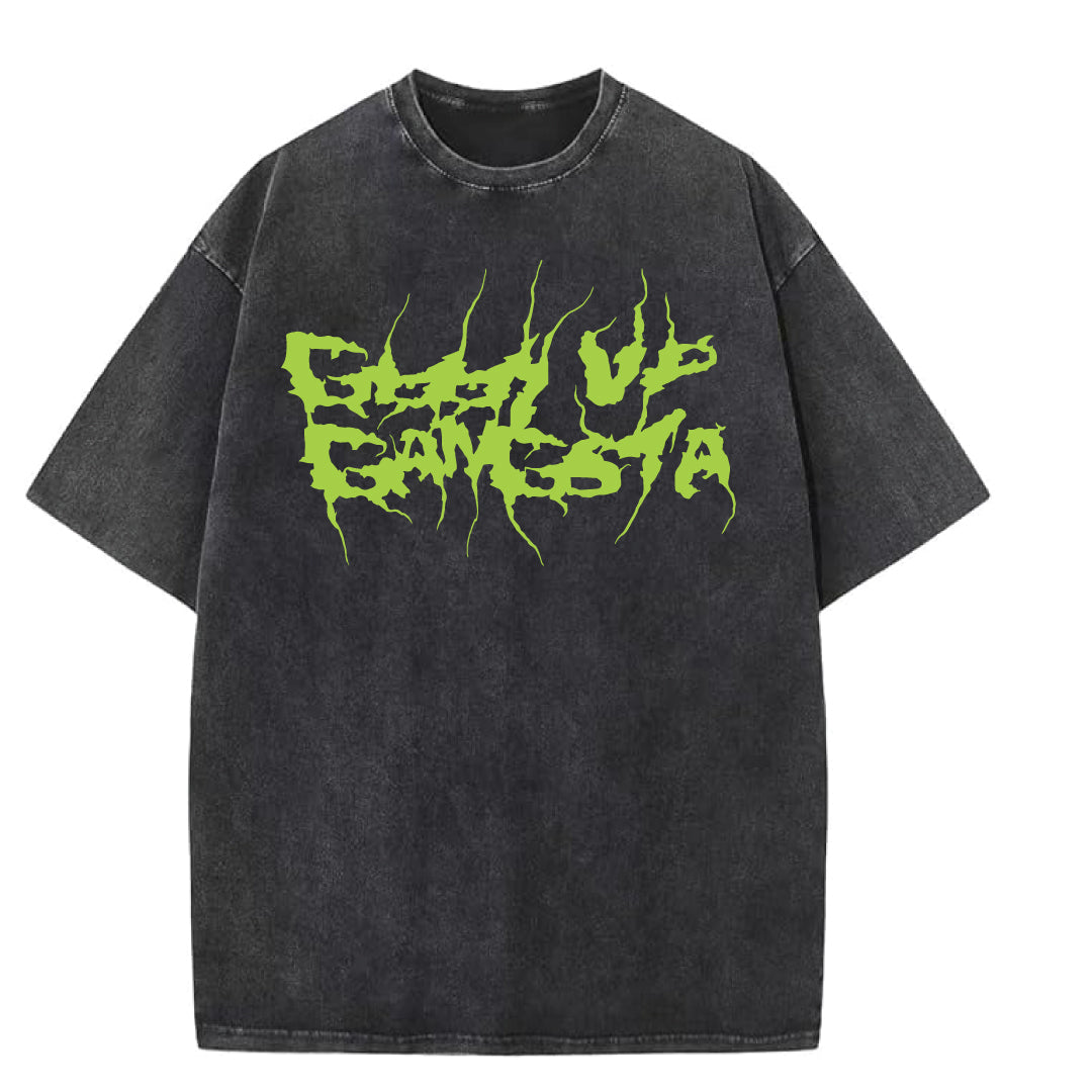 Core Heavy Mineral Wash Tee Green Imprint
